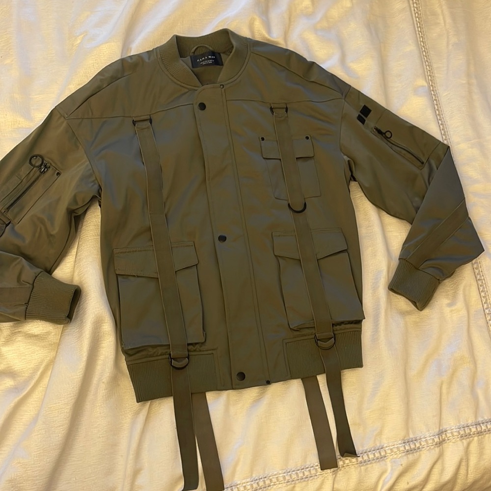 Men’s Zara zip up and button jacket